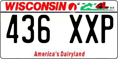 WI license plate 436XXP