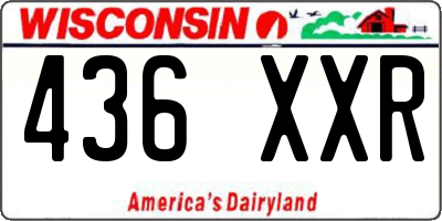 WI license plate 436XXR