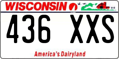 WI license plate 436XXS