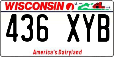 WI license plate 436XYB