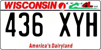 WI license plate 436XYH