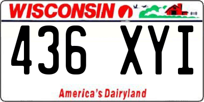 WI license plate 436XYI