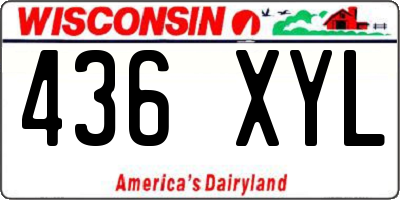 WI license plate 436XYL