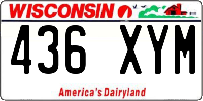 WI license plate 436XYM