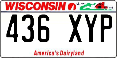 WI license plate 436XYP