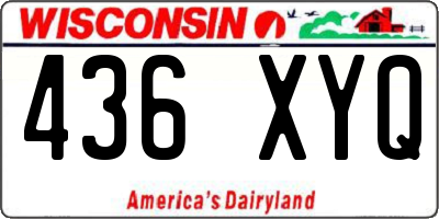 WI license plate 436XYQ