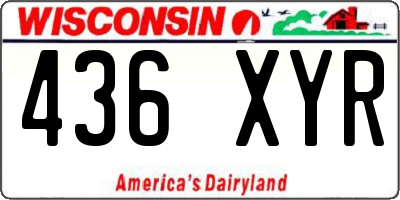 WI license plate 436XYR