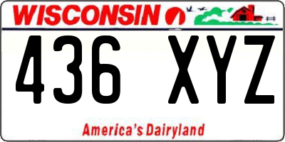 WI license plate 436XYZ