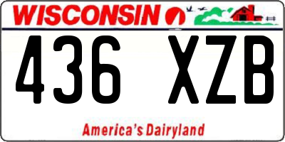 WI license plate 436XZB