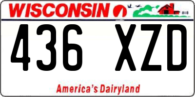 WI license plate 436XZD