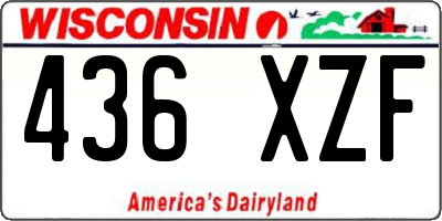 WI license plate 436XZF