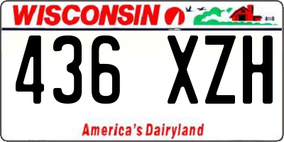 WI license plate 436XZH