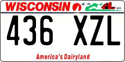 WI license plate 436XZL