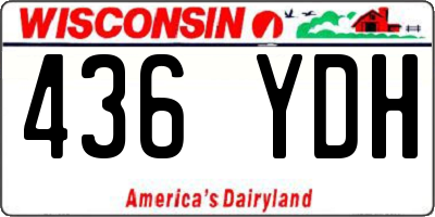 WI license plate 436YDH
