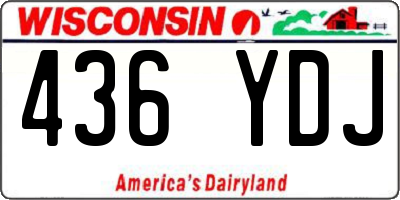 WI license plate 436YDJ