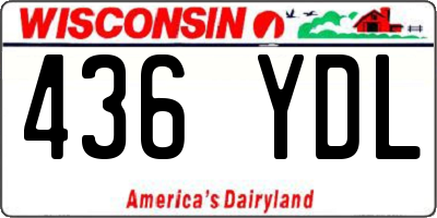WI license plate 436YDL
