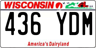 WI license plate 436YDM