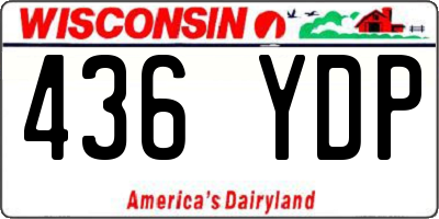WI license plate 436YDP