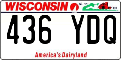 WI license plate 436YDQ