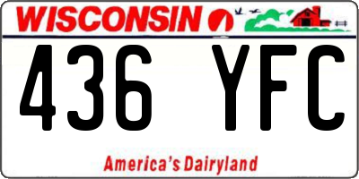 WI license plate 436YFC