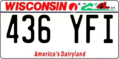 WI license plate 436YFI