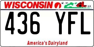 WI license plate 436YFL