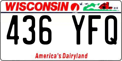 WI license plate 436YFQ