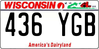 WI license plate 436YGB