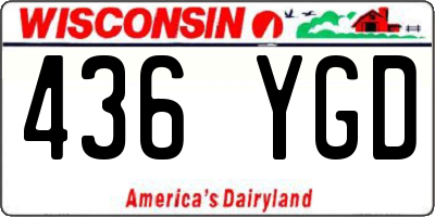 WI license plate 436YGD