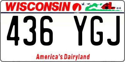 WI license plate 436YGJ