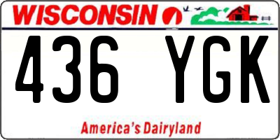 WI license plate 436YGK