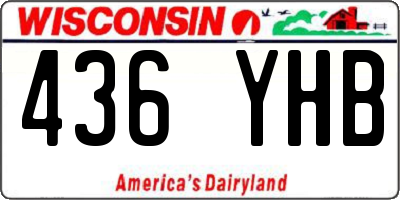 WI license plate 436YHB