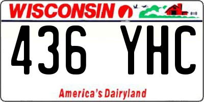 WI license plate 436YHC