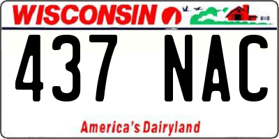 WI license plate 437NAC