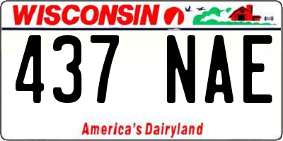 WI license plate 437NAE