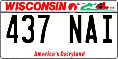 WI license plate 437NAI