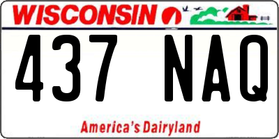 WI license plate 437NAQ