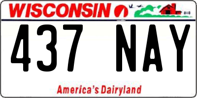 WI license plate 437NAY