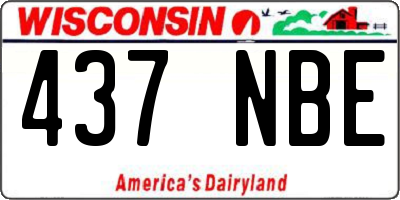 WI license plate 437NBE