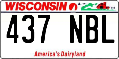 WI license plate 437NBL