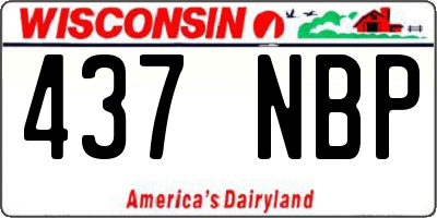 WI license plate 437NBP