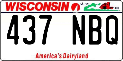 WI license plate 437NBQ