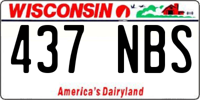 WI license plate 437NBS