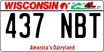 WI license plate 437NBT