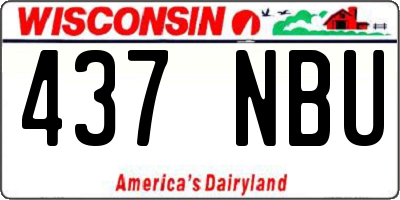 WI license plate 437NBU