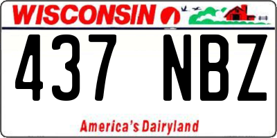 WI license plate 437NBZ