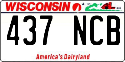 WI license plate 437NCB