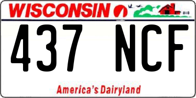 WI license plate 437NCF