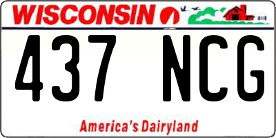 WI license plate 437NCG
