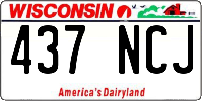 WI license plate 437NCJ